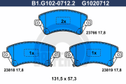 B1.G102-0712.2 GALFER sada brzdových platničiek kotúčovej brzdy B1.G102-0712.2 GALFER