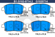 B1.G102-0714.2 GALFER sada brzdových platničiek kotúčovej brzdy B1.G102-0714.2 GALFER