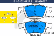 B1.G102-0727.2 GALFER sada brzdových platničiek kotúčovej brzdy B1.G102-0727.2 GALFER