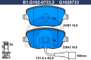 B1.G102-0733.2 GALFER sada brzdových platničiek kotúčovej brzdy B1.G102-0733.2 GALFER