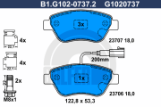 B1.G102-0737.2 GALFER sada brzdových platničiek kotúčovej brzdy B1.G102-0737.2 GALFER
