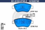 B1.G102-0740.2 GALFER sada brzdových platničiek kotúčovej brzdy B1.G102-0740.2 GALFER
