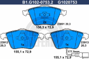 B1.G102-0753.2 GALFER sada brzdových platničiek kotúčovej brzdy B1.G102-0753.2 GALFER