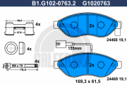 B1.G102-0763.2 GALFER sada brzdových platničiek kotúčovej brzdy B1.G102-0763.2 GALFER