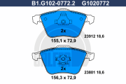B1.G102-0772.2 GALFER sada brzdových platničiek kotúčovej brzdy B1.G102-0772.2 GALFER