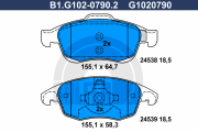 B1.G102-0790.2 GALFER sada brzdových platničiek kotúčovej brzdy B1.G102-0790.2 GALFER
