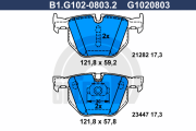 B1.G102-0803.2 GALFER sada brzdových platničiek kotúčovej brzdy B1.G102-0803.2 GALFER