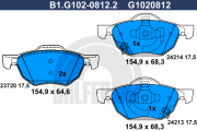 B1.G102-0812.2 GALFER sada brzdových platničiek kotúčovej brzdy B1.G102-0812.2 GALFER