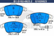 B1.G102-0823.2 GALFER sada brzdových platničiek kotúčovej brzdy B1.G102-0823.2 GALFER