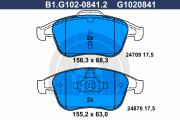 B1.G102-0841.2 Sada brzdových destiček, kotoučová brzda GALFER