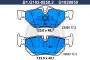 B1.G102-0850.2 GALFER sada brzdových platničiek kotúčovej brzdy B1.G102-0850.2 GALFER
