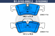 B1.G102-0862.2 GALFER sada brzdových platničiek kotúčovej brzdy B1.G102-0862.2 GALFER