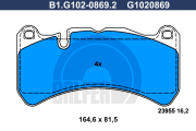 B1.G102-0869.2 GALFER sada brzdových platničiek kotúčovej brzdy B1.G102-0869.2 GALFER