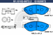 B1.G102-0872.2 GALFER sada brzdových platničiek kotúčovej brzdy B1.G102-0872.2 GALFER
