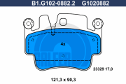 B1.G102-0882.2 GALFER sada brzdových platničiek kotúčovej brzdy B1.G102-0882.2 GALFER