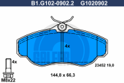 B1.G102-0902.2 GALFER sada brzdových platničiek kotúčovej brzdy B1.G102-0902.2 GALFER