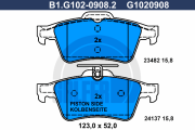 B1.G102-0908.2 GALFER sada brzdových platničiek kotúčovej brzdy B1.G102-0908.2 GALFER