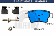 B1.G102-0965.2 GALFER sada brzdových platničiek kotúčovej brzdy B1.G102-0965.2 GALFER