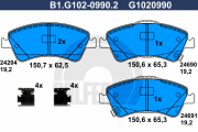 B1.G102-0990.2 Sada brzdových destiček, kotoučová brzda GALFER