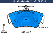 B1.G102-1010.2 GALFER sada brzdových platničiek kotúčovej brzdy B1.G102-1010.2 GALFER