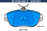 B1.G102-1021.2 GALFER sada brzdových platničiek kotúčovej brzdy B1.G102-1021.2 GALFER