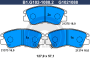 B1.G102-1088.2 GALFER sada brzdových platničiek kotúčovej brzdy B1.G102-1088.2 GALFER