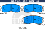 B1.G102-1100.2 GALFER sada brzdových platničiek kotúčovej brzdy B1.G102-1100.2 GALFER