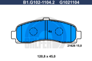B1.G102-1104.2 GALFER sada brzdových platničiek kotúčovej brzdy B1.G102-1104.2 GALFER