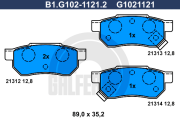 B1.G102-1121.2 Sada brzdových destiček, kotoučová brzda GALFER