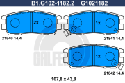 B1.G102-1182.2 GALFER sada brzdových platničiek kotúčovej brzdy B1.G102-1182.2 GALFER