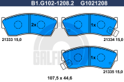 B1.G102-1208.2 GALFER sada brzdových platničiek kotúčovej brzdy B1.G102-1208.2 GALFER