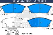 B1.G102-1225.2 GALFER sada brzdových platničiek kotúčovej brzdy B1.G102-1225.2 GALFER