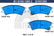 B1.G102-1262.2 GALFER sada brzdových platničiek kotúčovej brzdy B1.G102-1262.2 GALFER