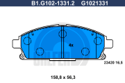 B1.G102-1331.2 GALFER sada brzdových platničiek kotúčovej brzdy B1.G102-1331.2 GALFER