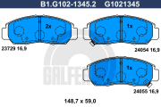 B1.G102-1345.2 Sada brzdových destiček, kotoučová brzda GALFER