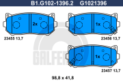 B1.G102-1396.2 GALFER sada brzdových platničiek kotúčovej brzdy B1.G102-1396.2 GALFER