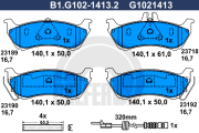 B1.G102-1413.2 GALFER sada brzdových platničiek kotúčovej brzdy B1.G102-1413.2 GALFER