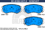 B1.G102-1417.2 GALFER sada brzdových platničiek kotúčovej brzdy B1.G102-1417.2 GALFER