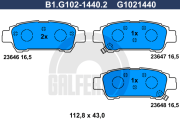 B1.G102-1440.2 GALFER sada brzdových platničiek kotúčovej brzdy B1.G102-1440.2 GALFER