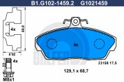 B1.G102-1459.2 GALFER sada brzdových platničiek kotúčovej brzdy B1.G102-1459.2 GALFER