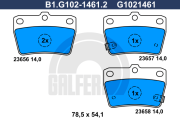 B1.G102-1461.2 GALFER sada brzdových platničiek kotúčovej brzdy B1.G102-1461.2 GALFER