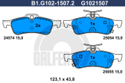 B1.G102-1507.2 Sada brzdových destiček, kotoučová brzda GALFER