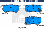 B1.G120-1000.2 Sada brzdových destiček, kotoučová brzda GALFER