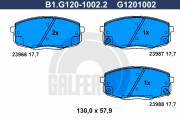 B1.G120-1002.2 GALFER sada brzdových platničiek kotúčovej brzdy B1.G120-1002.2 GALFER