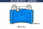 B1.G120-1011.2 Sada brzdových destiček, kotoučová brzda GALFER
