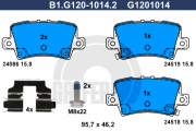 B1.G120-1014.2 GALFER sada brzdových platničiek kotúčovej brzdy B1.G120-1014.2 GALFER
