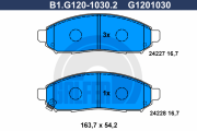 B1.G120-1030.2 Sada brzdových destiček, kotoučová brzda GALFER