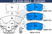 B1.G120-1053.2 GALFER sada brzdových platničiek kotúčovej brzdy B1.G120-1053.2 GALFER