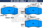 B1.G120-1086.2 GALFER sada brzdových platničiek kotúčovej brzdy B1.G120-1086.2 GALFER