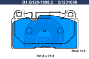 B1.G120-1098.2 GALFER sada brzdových platničiek kotúčovej brzdy B1.G120-1098.2 GALFER